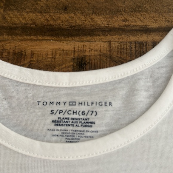 *FINAL* TOMMY HILFIGER star pajama set: WHITE/RAINBOW: NEW WITH TAGS: SZ S (6/7) - Picture 2 of 5